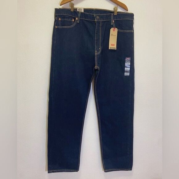 Levi's - 505 Regular Straight Jeans Dark Indigo - size 40 x 32 - Picture 1 of 9